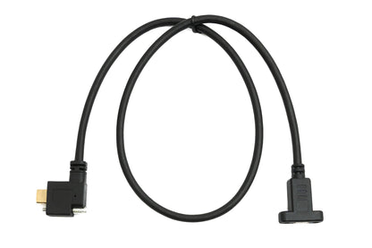 SYSTEM-S USB 3.1 Gen 2 Cable 60 cm Type C Male to Female Single Screw Left Right Angled