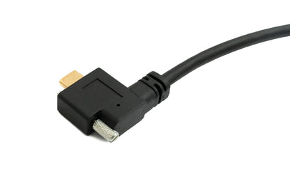 SYSTEM-S USB 3.1 Gen 2 Cable 60 cm Type C Male to Female Single Screw Left Right Angled