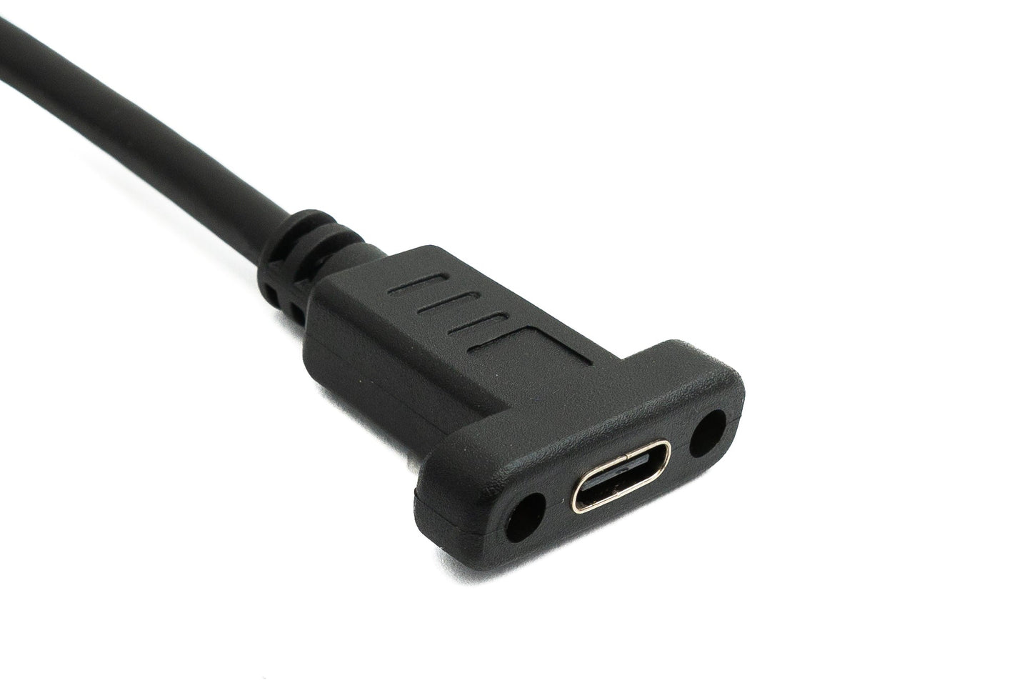 SYSTEM-S USB 3.1 Gen 2 Cable 60 cm Type C Male to Female Single Screw Left Right Angled