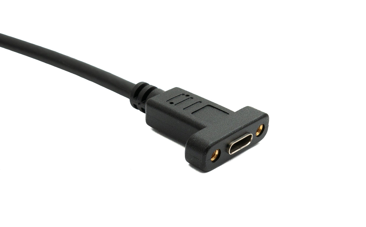 SYSTEM-S USB 3.1 Gen 2 Kabel 100 cm Typ C Stecker zu Buchse Einzel Schraube in Schwarz