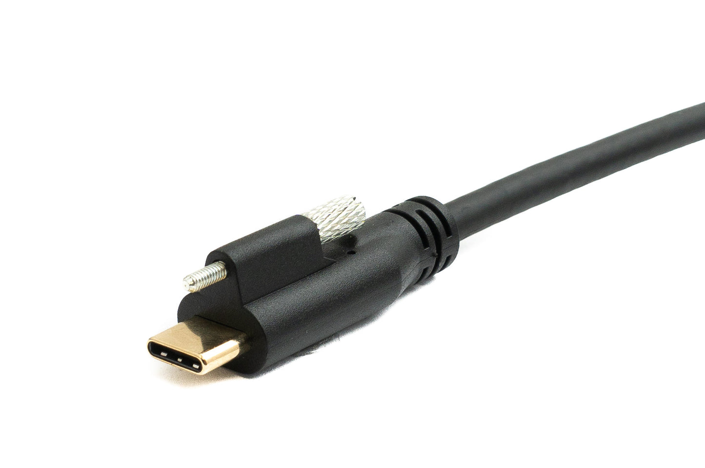 SYSTEM-S USB 3.1 Gen 2 Kabel 100 cm Typ C Stecker zu Buchse Einzel Schraube in Schwarz