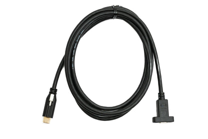 SYSTEM-S USB 3.1 Gen 2 Kabel 2 m Typ C Stecker zu Buchse Einzel Schraube in Schwarz