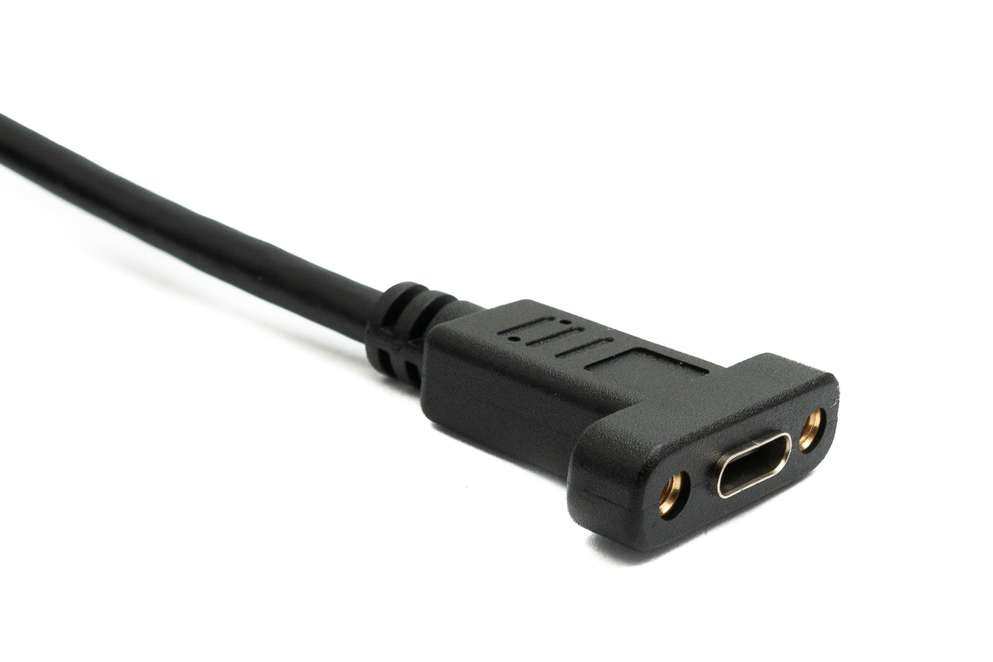 SYSTEM-S USB 3.1 Gen 2 Kabel 2 m Typ C Stecker zu Buchse Einzel Schraube in Schwarz