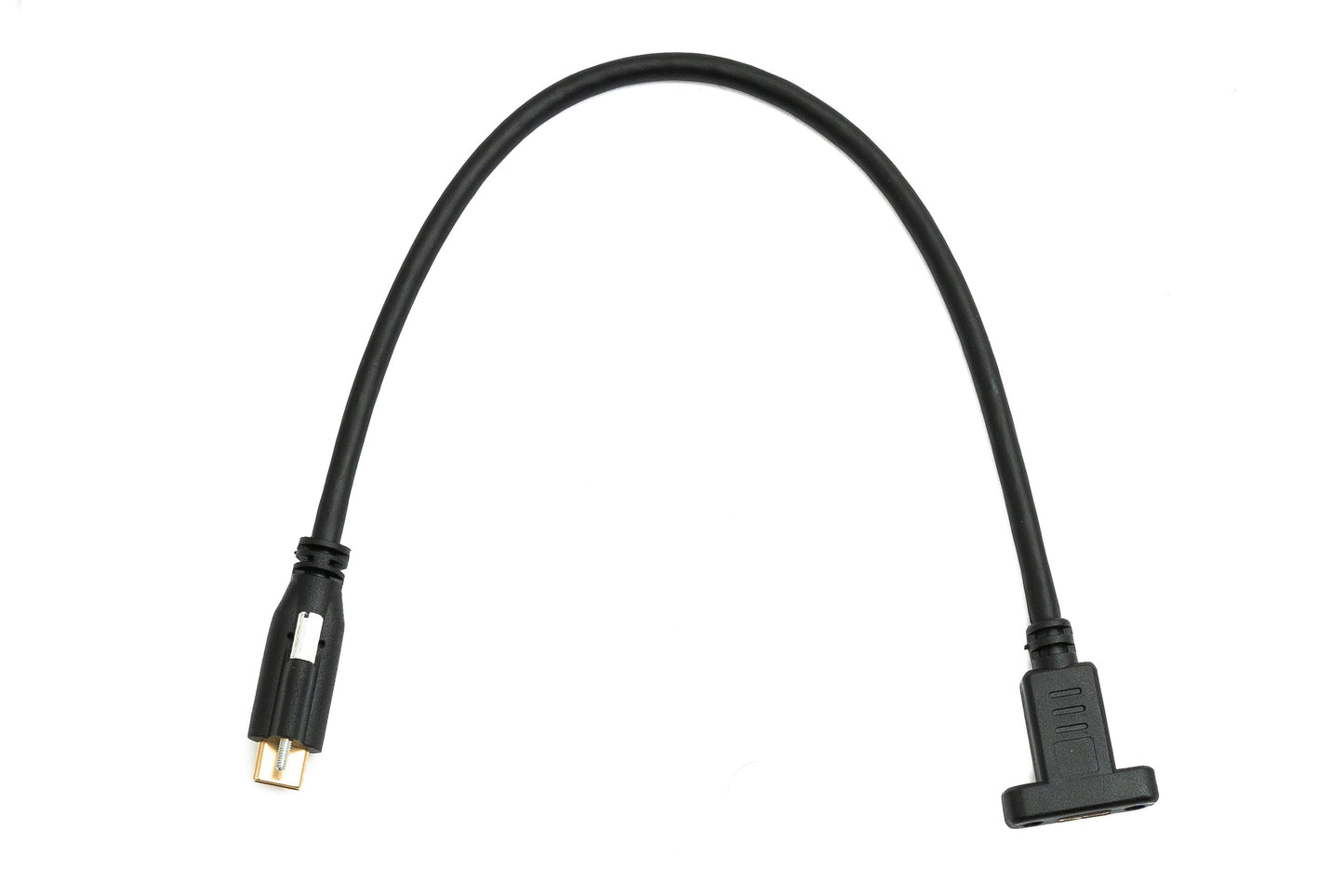 SYSTEM-S USB 3.1 Gen 2 Kabel 30 cm Typ C Stecker zu Buchse Einzel Schraube in Schwarz