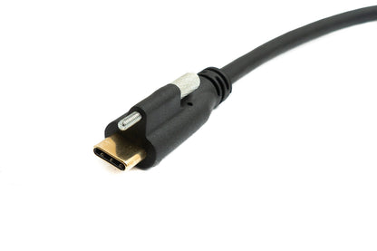 SYSTEM-S USB 3.1 Gen 2 Kabel 30 cm Typ C Stecker zu Buchse Einzel Schraube in Schwarz