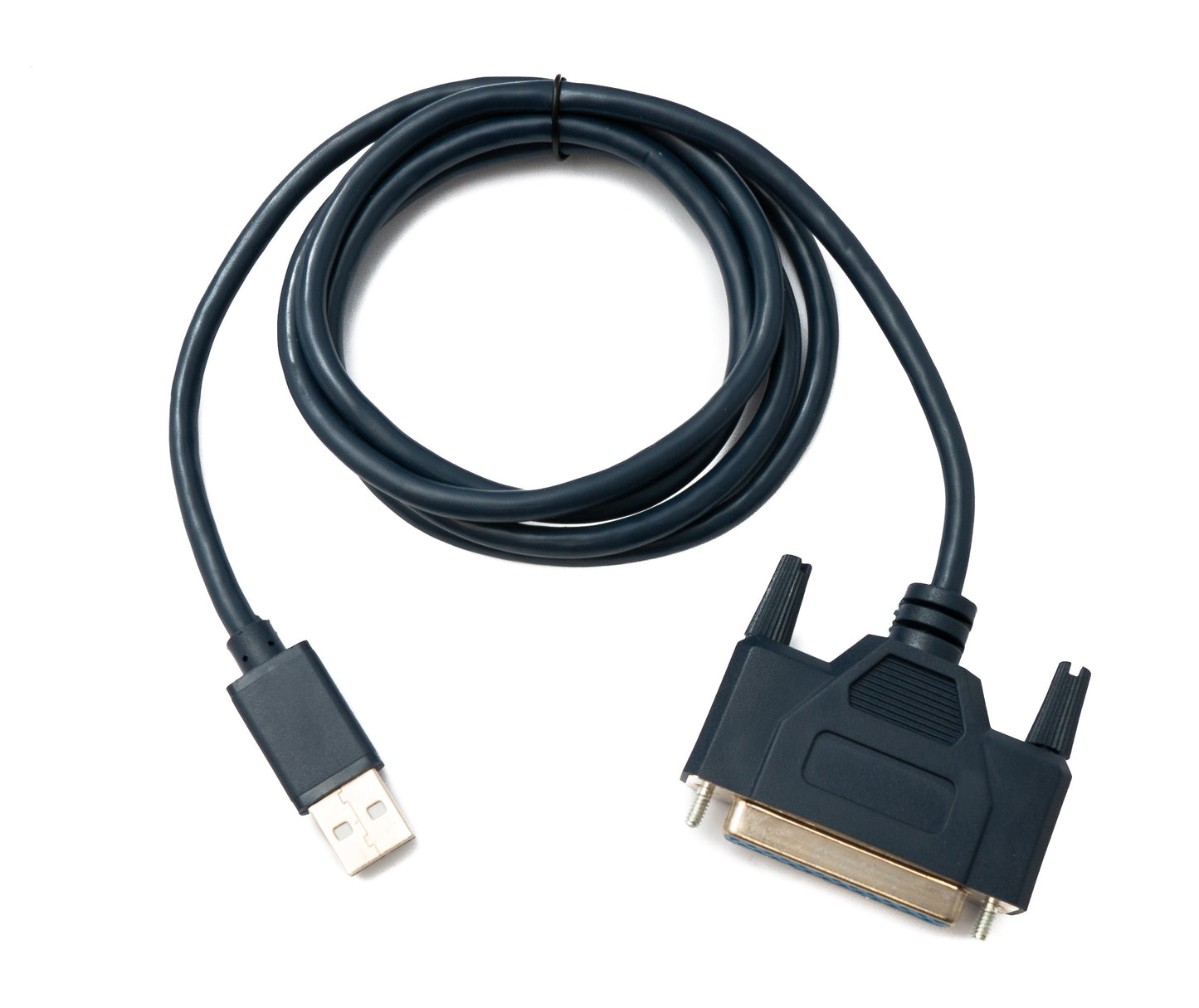 SYSTEM-S USB 2.0 Kabel 120 cm Typ A  Stecker zu D Sub 25 Pin Buchse IEEE 1248 in Blau