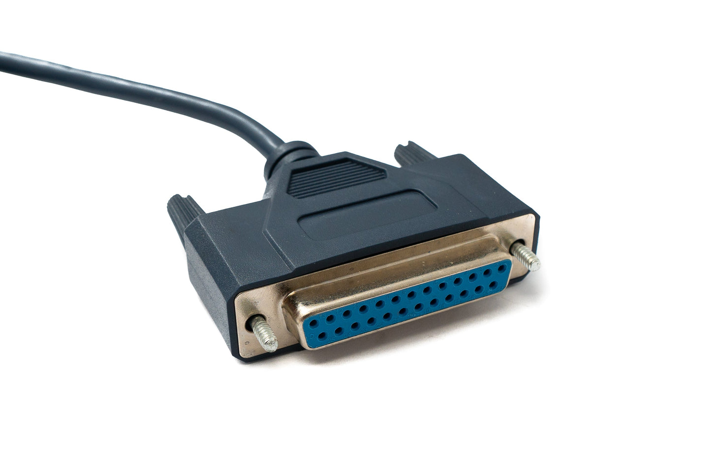 SYSTEM-S USB 2.0 Kabel 120 cm Typ A  Stecker zu D Sub 25 Pin Buchse IEEE 1248 in Blau