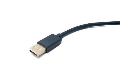 SYSTEM-S USB 2.0 Kabel 120 cm Typ A  Stecker zu D Sub 25 Pin Buchse IEEE 1248 in Blau