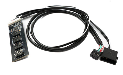 SYSTEM-S USB 2.0 9-pin hub Y cable female to 4x male for motherboard in black