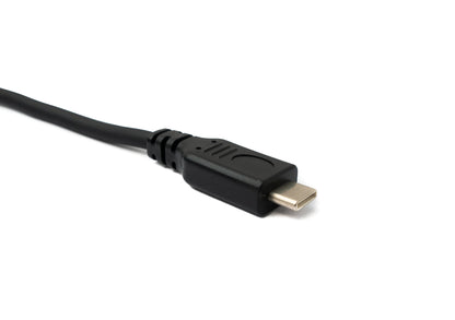 SYSTEM-S USB 3.1 Kabel 100 cm Typ C Stecker zu Buchse Panel Mount 5 Gbit/s in Schwarz