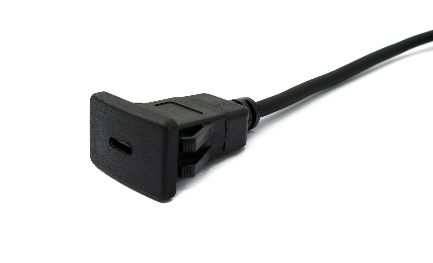 SYSTEM-S USB 3.1 Kabel 100 cm Typ C Stecker zu Buchse Panel Mount 5 Gbit/s in Schwarz