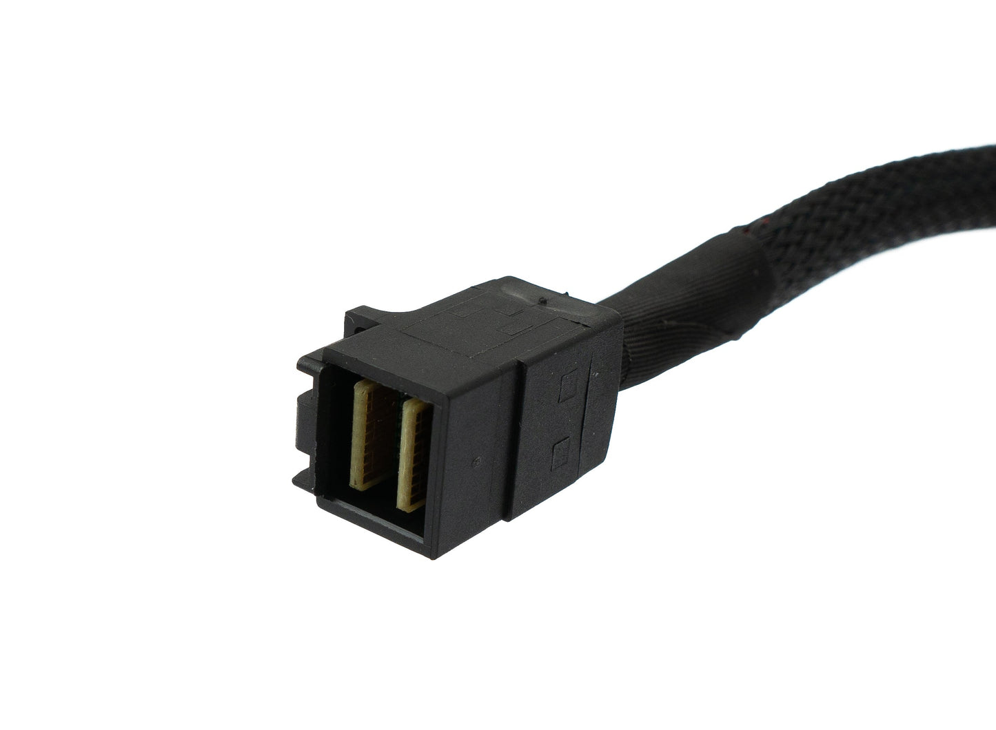 SYSTEM-S SFF-8643 Kabel 50 cm Mini SAS HD Stecker zu Stecker High Density geflochten für Festplatte