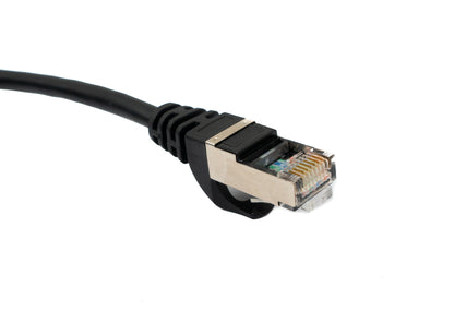 SYSTEM-S LAN Kabel 100 cm RJ45 Stecker zu Buchse Bulkhead Wasserfest Cat6