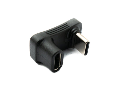 SYSTEM-S USB 3.1 Gen 2 Typ C Adapter Stecker zu Buchse U Turn 180° Winkel Kabel 10 Gbit/s 100W für Steam Deck