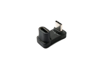 SYSTEM-S USB 3.1 Gen 2 Typ C Adapter Stecker zu Buchse U Turn 180° Winkel Kabel 10 Gbit/s 100W für Steam Deck