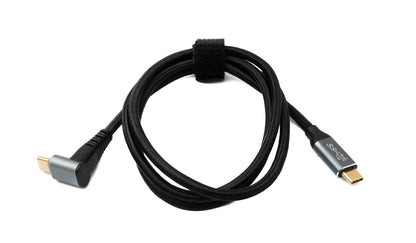 SYSTEM-S USB 3.1 Gen 2 Type C cable 100 cm male to male 10 Gbit/s 100W angle