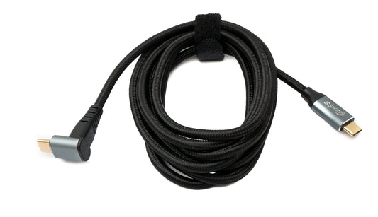 SYSTEM-S USB 3.1 Gen 2 Type C cable 2 m male to male 10 Gbit/s 100W angle