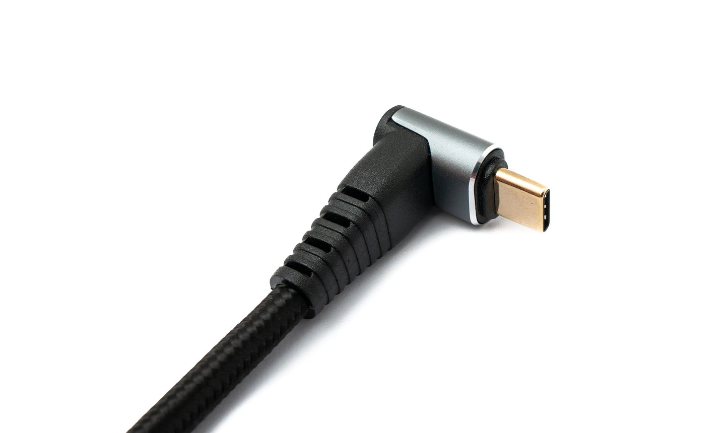 SYSTEM-S USB 3.1 Gen 2 Typ C Kabel 2 m Stecker zu Stecker 10 Gbit/s 100W Winkel