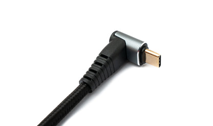 SYSTEM-S USB 3.1 Gen 2 Typ C Kabel 2 m Stecker zu Stecker 10 Gbit/s 100W Winkel