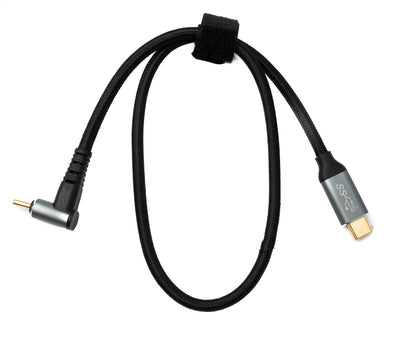 SYSTEM-S USB 3.1 Gen 2 Typ C Kabel 50 cm Stecker zu Stecker 10 Gbit/s 100W Winkel