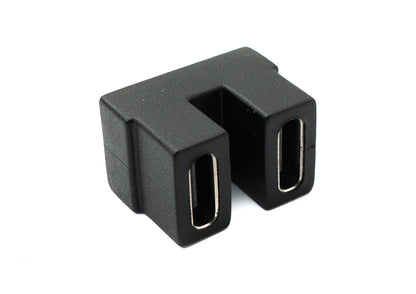 SYSTEM-S USB4 Typ C Adapter Buchse zu Buchse U Turn 180° Winkel Kabel 40 Gbit/s USB 4.0