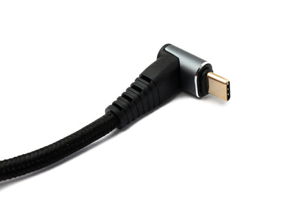 SYSTEM-S USB 3.1 Gen 2 Typ C Kabel 25 cm Stecker zu Buchse 10 Gbit/s 100W Winkel