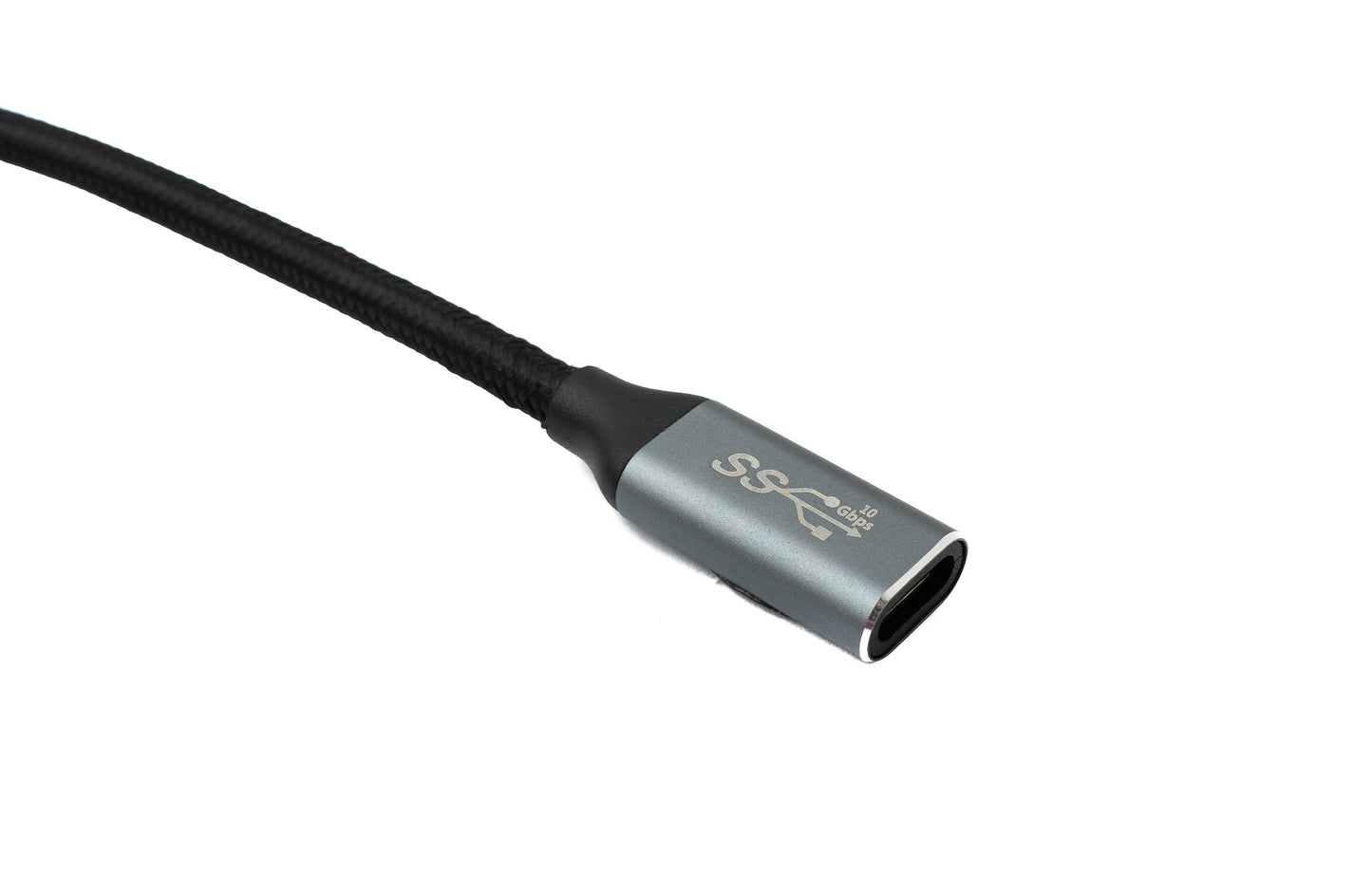 SYSTEM-S USB 3.1 Gen 2 Typ C Kabel 50 cm Stecker zu Buchse 10 Gbit/s 100W Winkel