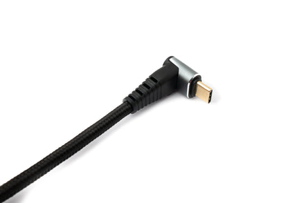 SYSTEM-S USB 3.1 Gen 2 Typ C Kabel 50 cm Stecker zu Buchse 10 Gbit/s 100W Winkel