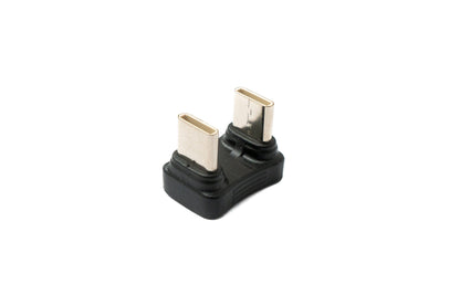 SYSTEM-S USB 3.1 Gen 2 Typ C Adapter Stecker zu Stecker U Turn 180° Winkel Kabel 10 Gbit/s 100W
