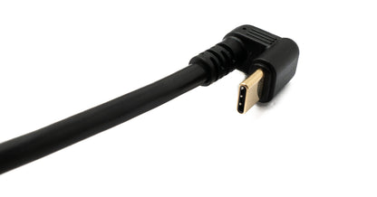 SYSTEM-S USB 3.1 Type C cable 80 cm male to male 5 Gbit/s spiral U Turn 180° angle