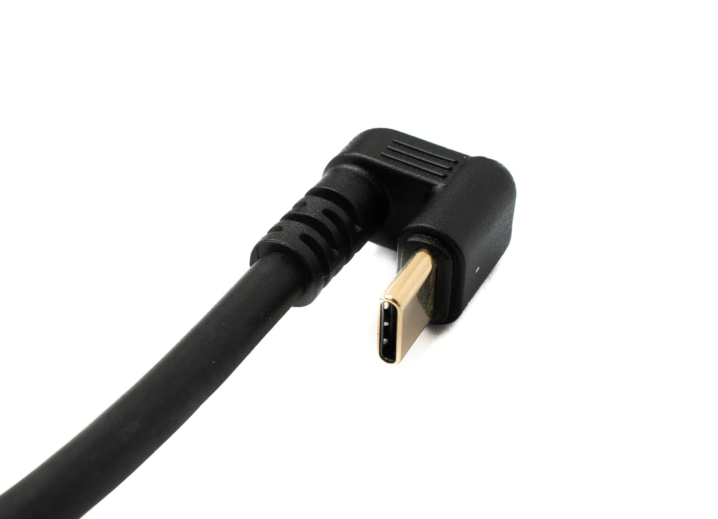 SYSTEM-S USB 3.1 Typ C Kabel 80 cm Stecker zu Stecker 5 Gbit/s Spirale U Turn 180° Winkel