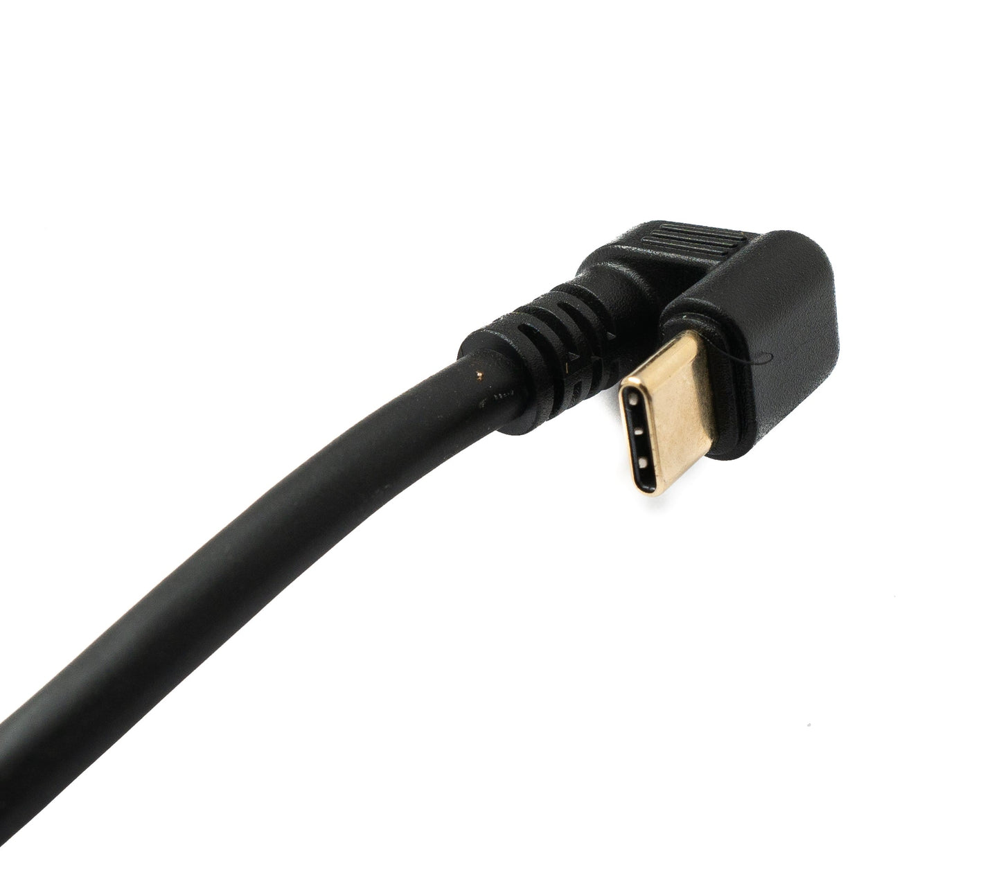 SYSTEM-S USB 3.1 Typ C Kabel 80 cm Stecker zu Stecker 5 Gbit/s Spirale U Turn 180° Winkel