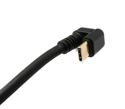 SYSTEM-S USB 3.1 Typ C Kabel 80 cm Stecker zu Stecker 5 Gbit/s Spirale U Turn 180° Winkel