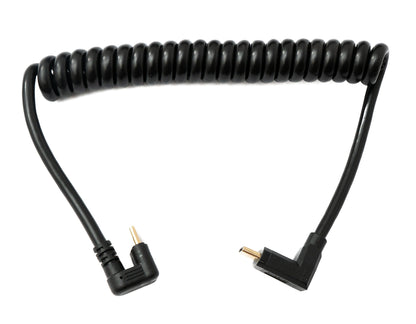 SYSTEM-S USB 3.1 Typ C Kabel 80 cm Stecker zu Stecker 5 Gbit/s Spirale U Turn 180° Winkel