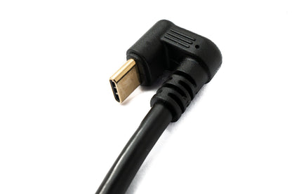 SYSTEM-S USB 3.1 Typ C Kabel 80 cm Stecker zu Stecker 5 Gbit/s Spirale U Turn 180° Winkel