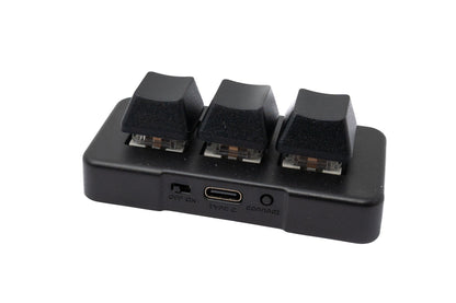 PCsensor USB HID Bluetooth Keypad 3 Tasten programmierbar mechanisch RGB LED PC Hotkeys Schwarz für osu!