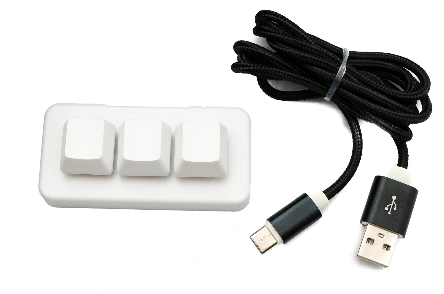 PCsensor USB HID Bluetooth Keypad 3 Tasten programmierbar mechanisch RGB LED PC Hotkeys Weiß für osu!