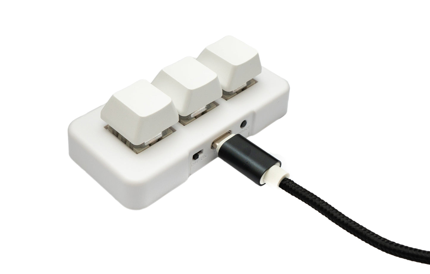 PCsensor USB HID Bluetooth Keypad 3 Tasten programmierbar mechanisch RGB LED PC Hotkeys Weiß für osu!