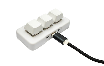 PCsensor USB HID Bluetooth Keypad 3 Tasten programmierbar mechanisch RGB LED PC Hotkeys Weiß für osu!