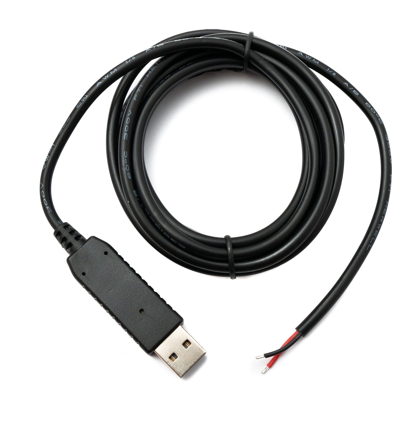 PCsensor USB 2.0 Kabel 2 m Typ A zu RS485 2 Pin Pigtail Draht in Schwarz