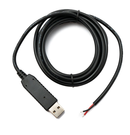PCsensor USB 2.0 Kabel 2 m Typ A zu RS485 2 Pin Pigtail Draht in Schwarz