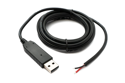 PCsensor USB 2.0 Kabel 2 m Typ A zu RS485 2 Pin Pigtail Draht in Schwarz