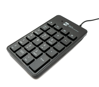 SYSTEM-S Numpad Ziffernblock 23 Tasten USB 2.0 Typ A ergonomisch Tastatur mit Zusatztasten