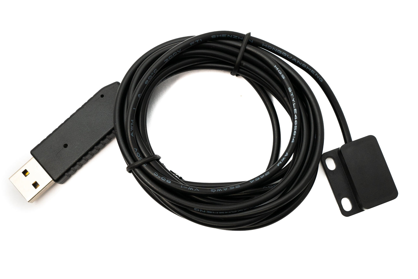 PCsensor USB 2.0 Kabel 2 m Typ A Stecker zu Magnet HID MS23 Schalter in Schwarz