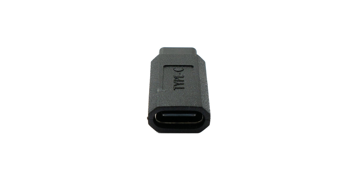 SYSTEM-S USB 3.1 Gen 2 Adapter Typ C Stecker zu Buchse 10 Gbit/s 100W Kratz Schutz Kabel in Schwarz