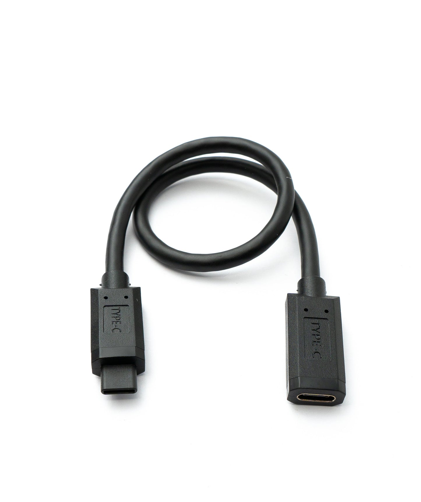 SYSTEM-S USB 3.1 Gen 2 Typ C Kabel 30 cm Stecker zu Buchse 10 Gbit/s 100W Kratz Schutz Winkel