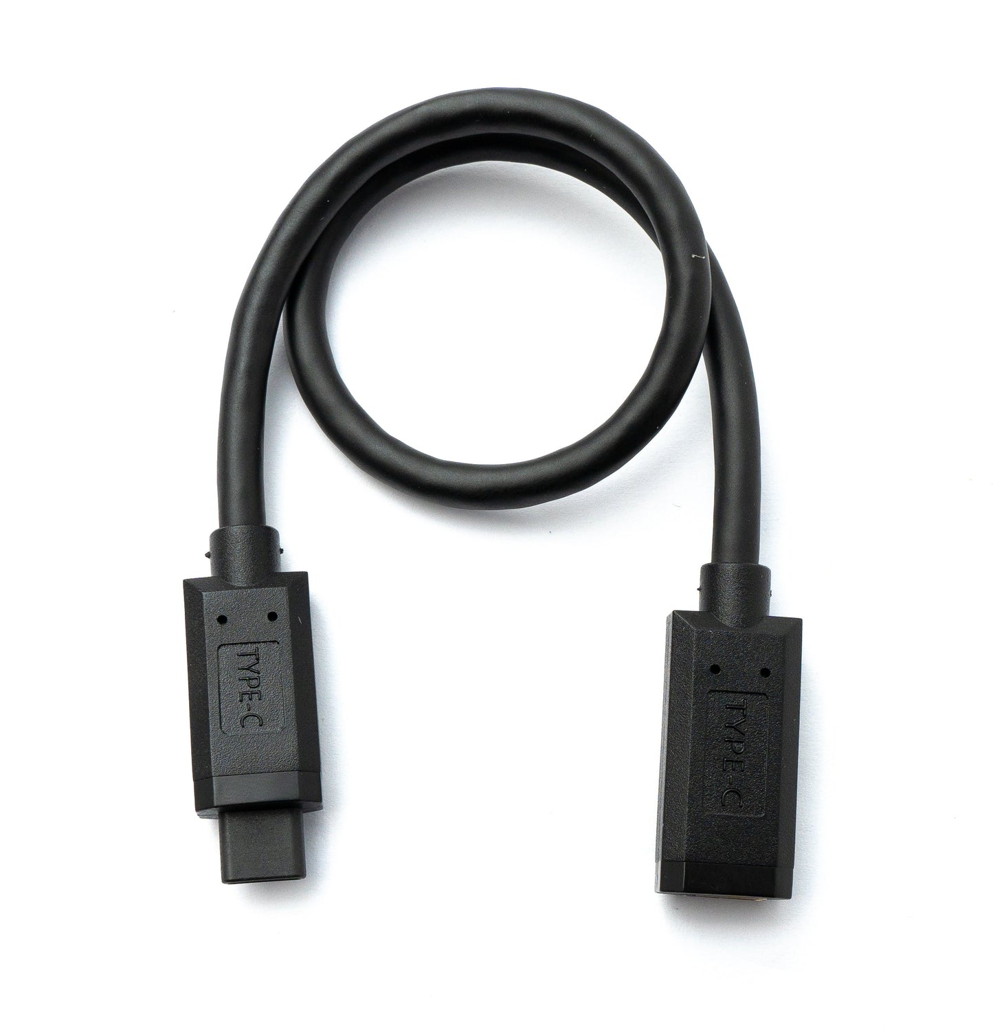 SYSTEM-S USB 3.1 Gen 2 Typ C Kabel 30 cm Stecker zu Buchse 10 Gbit/s 100W Kratz Schutz Winkel