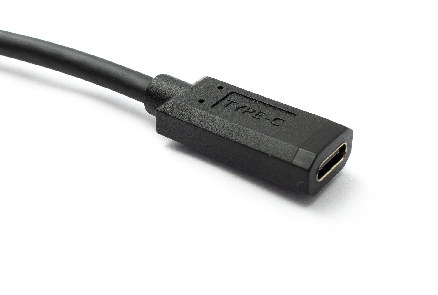 SYSTEM-S USB 3.1 Gen 2 Typ C Kabel 30 cm Stecker zu Buchse 10 Gbit/s 100W Kratz Schutz Winkel