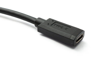 SYSTEM-S USB 3.1 Gen 2 Typ C Kabel 30 cm Stecker zu Buchse 10 Gbit/s 100W Kratz Schutz Winkel