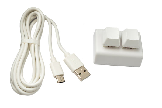 USB HID Mini Keypad 2 Tasten programmierbar mechanisch RGB LED PC Hotkeys Weiß für osu!